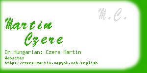 martin czere business card